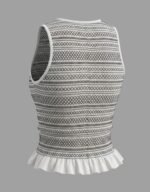Black & White Smocked Top