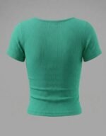 Rib Wide Neck T-Shirt