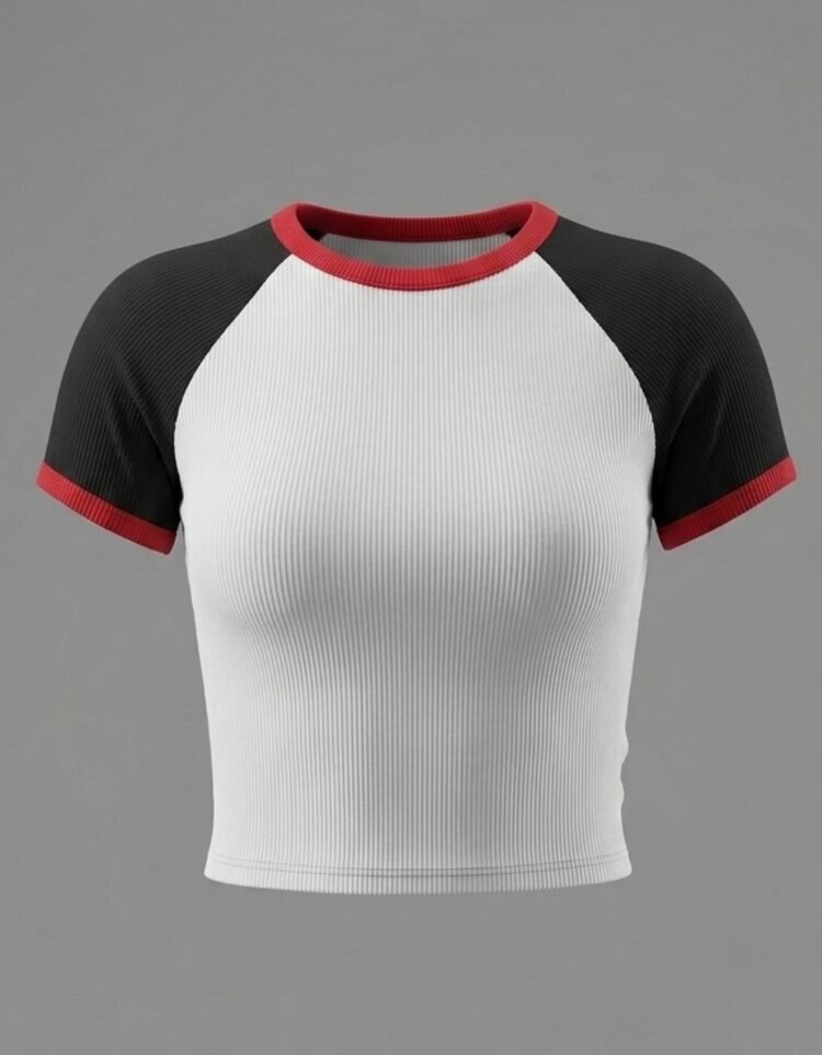 Raglan Sleeve Rib T-Shirt
