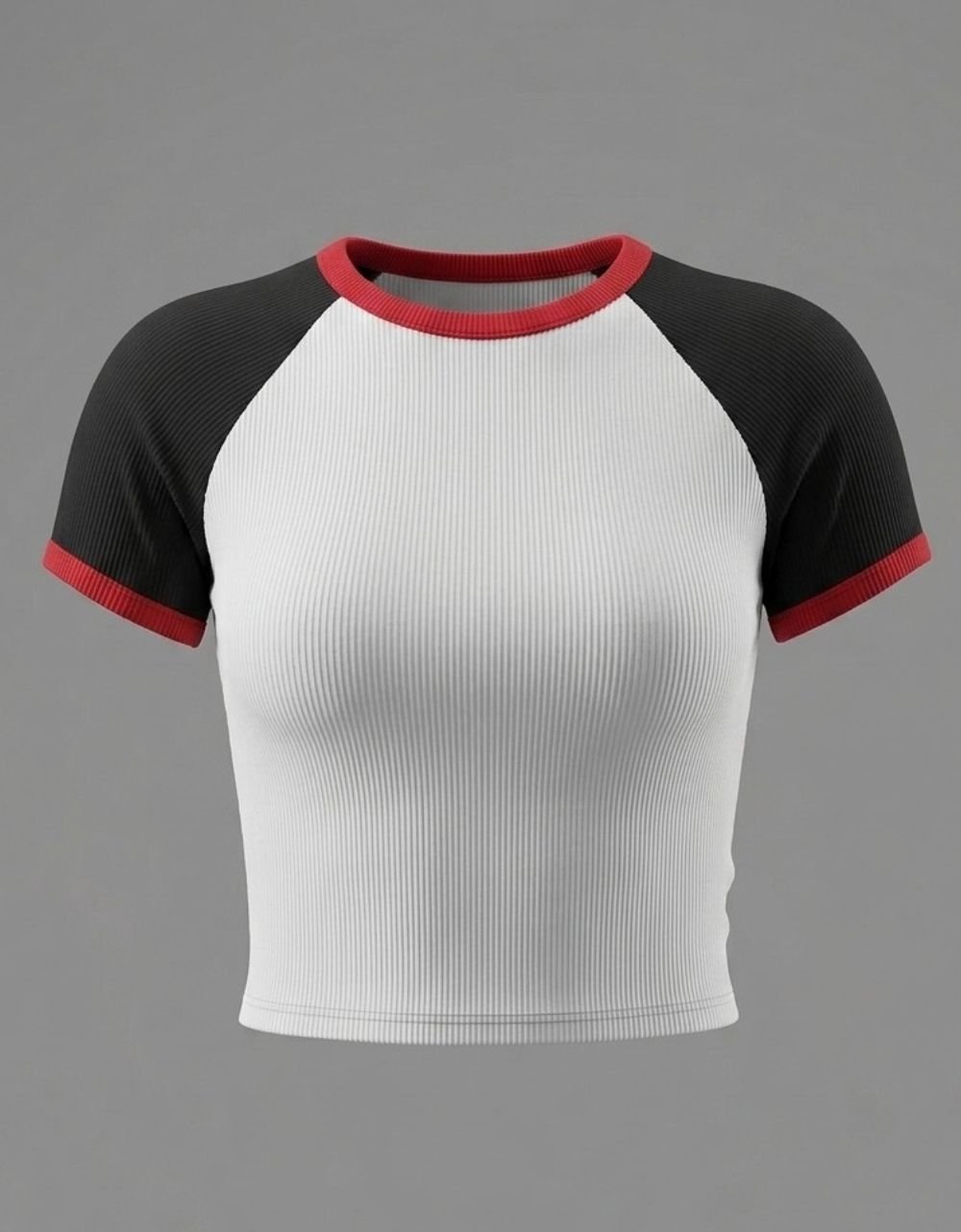 Raglan Sleeve Rib T-Shirt