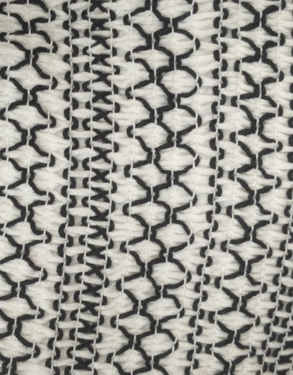 Black & White Smocked Top