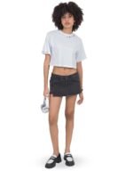 Neck Detail Crop Tee