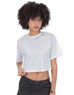 Neck Detail Crop Tee