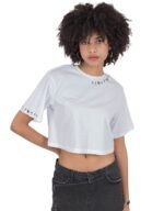 Neck Detail Crop Tee