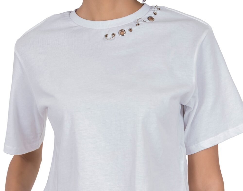 Neck Detail Crop Tee