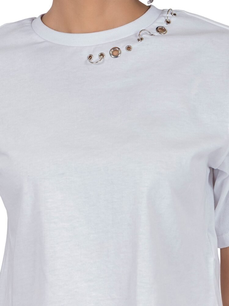 Neck Detail Crop Tee