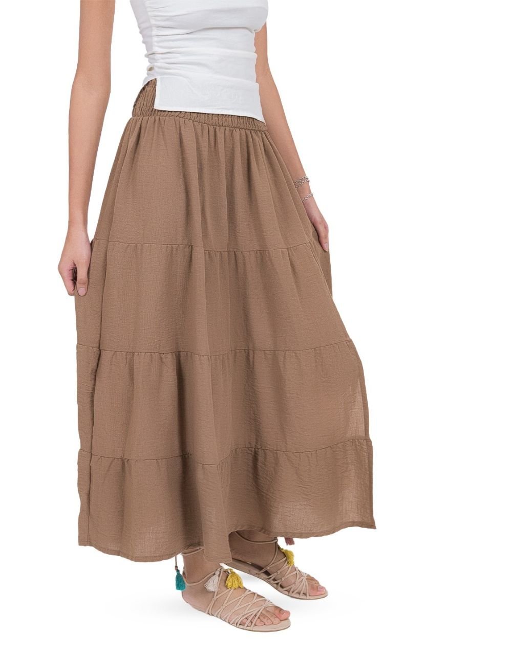 Side Slit Long Skirt