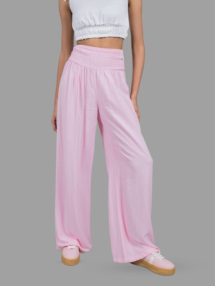 Smocked Cotton Pants