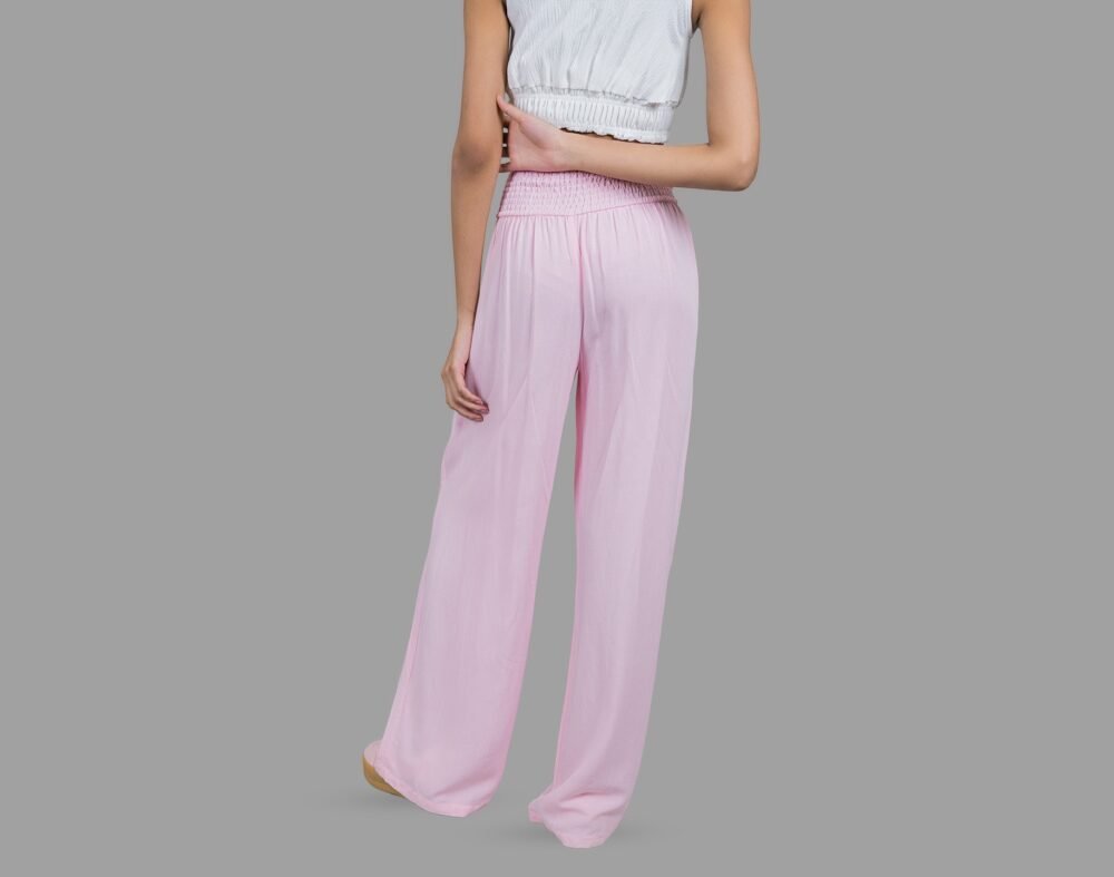 Smocked Cotton Pants