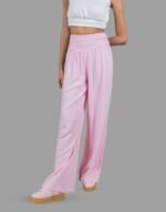 Smocked Cotton Pants