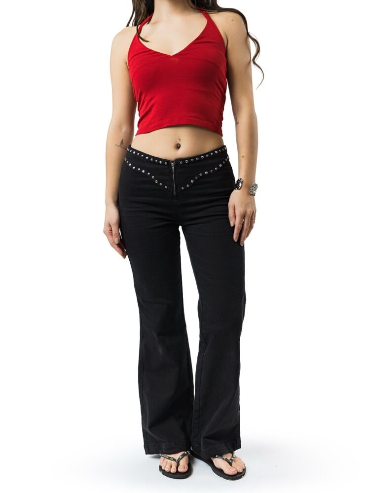 Button Less Stud Jeans