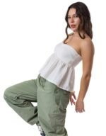 Ruched Peplum Top