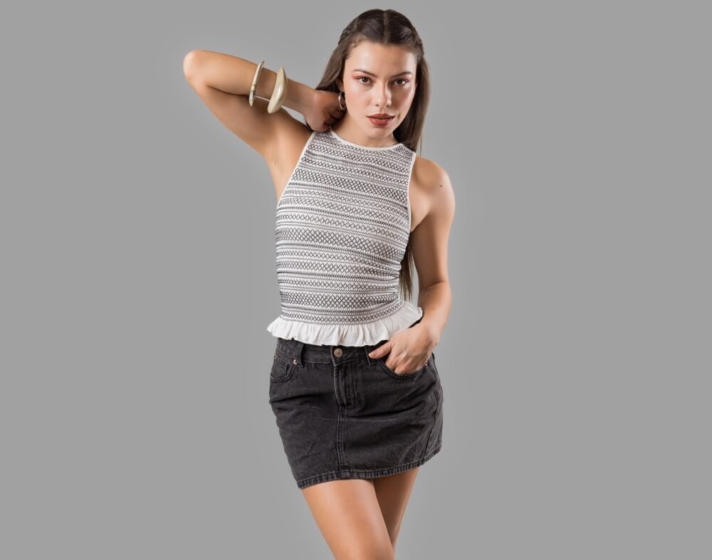 Black & White Smoked Top