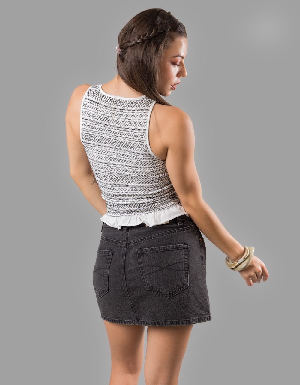 Black & White Smoked Top