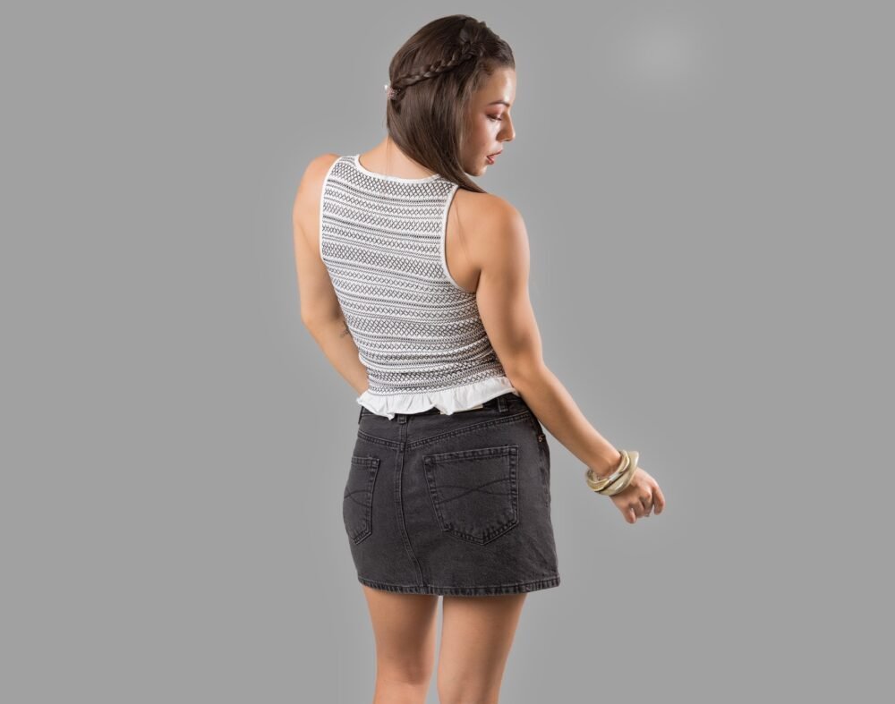 Black & White Smoked Top