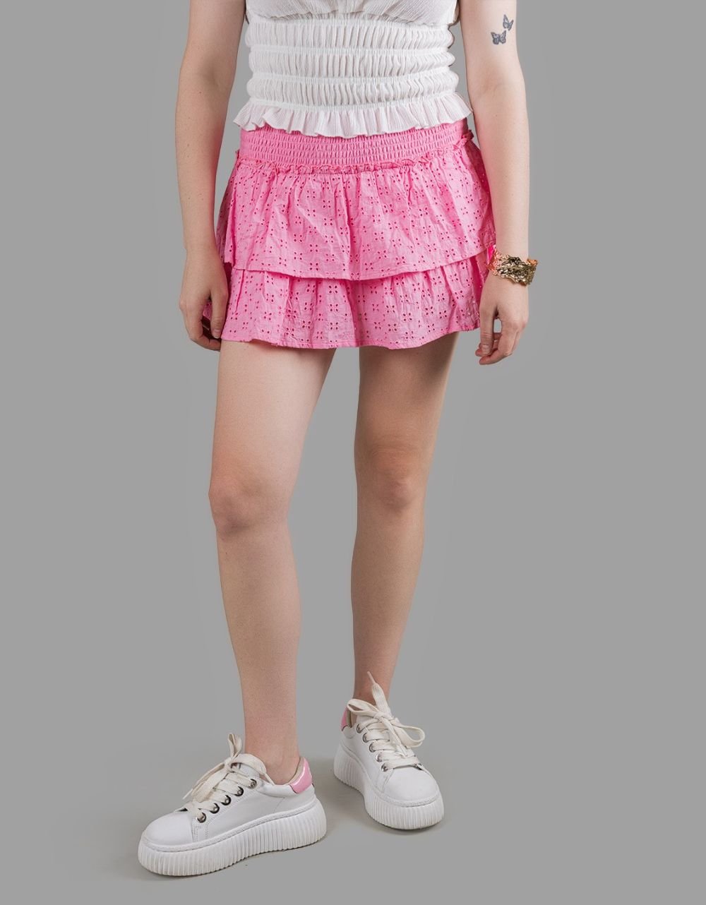 Two Tier Anglaise Skirt