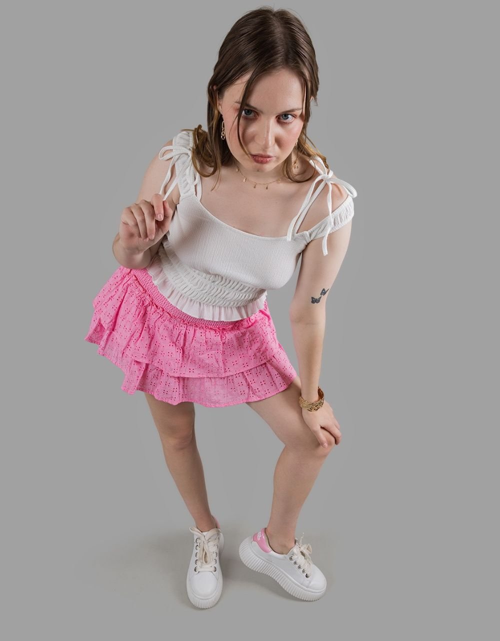 Two Tier Anglaise Skirt