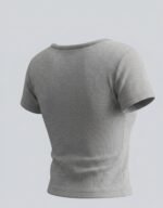 Rib Wide Neck T-Shirt
