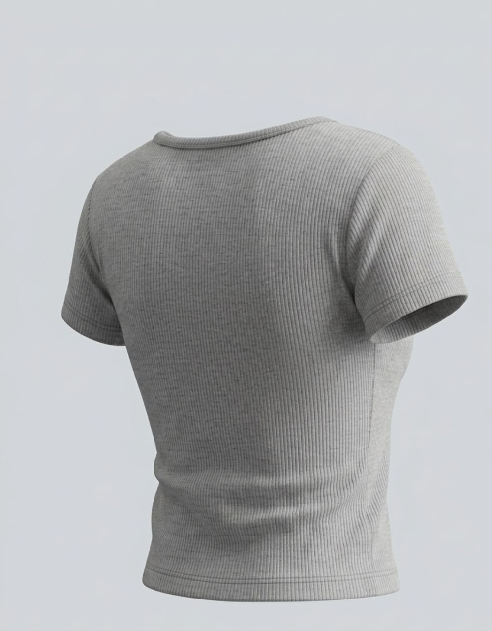 Rib Wide Neck T-Shirt