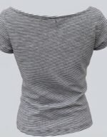 Boat Neck Stripe T-Shirt