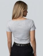 Rib Wide Neck T-Shirt