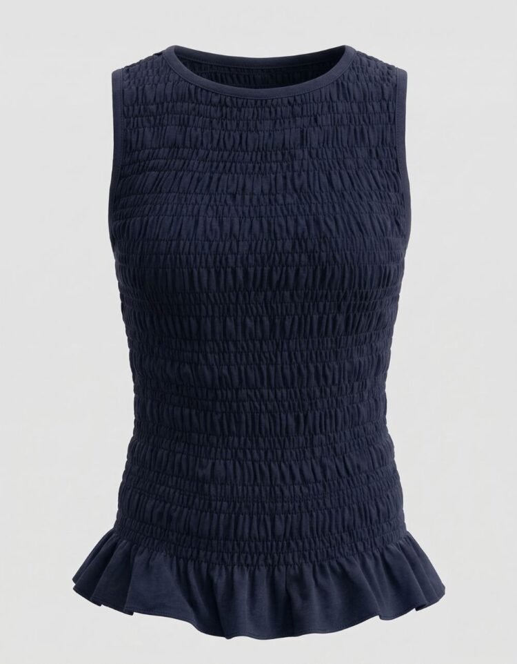 Sleeve less Smocked Top