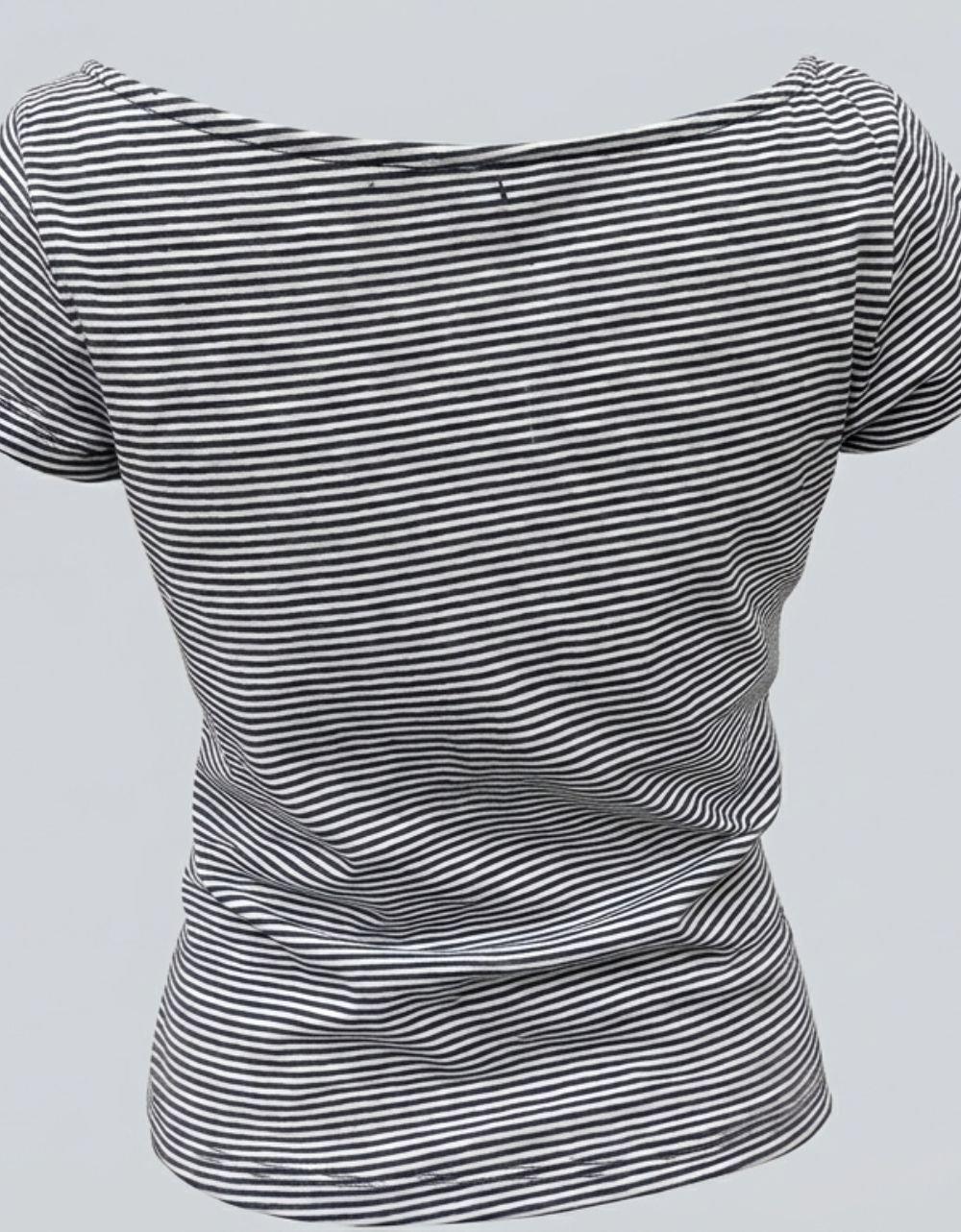 Boat Neck Stripe T-Shirt