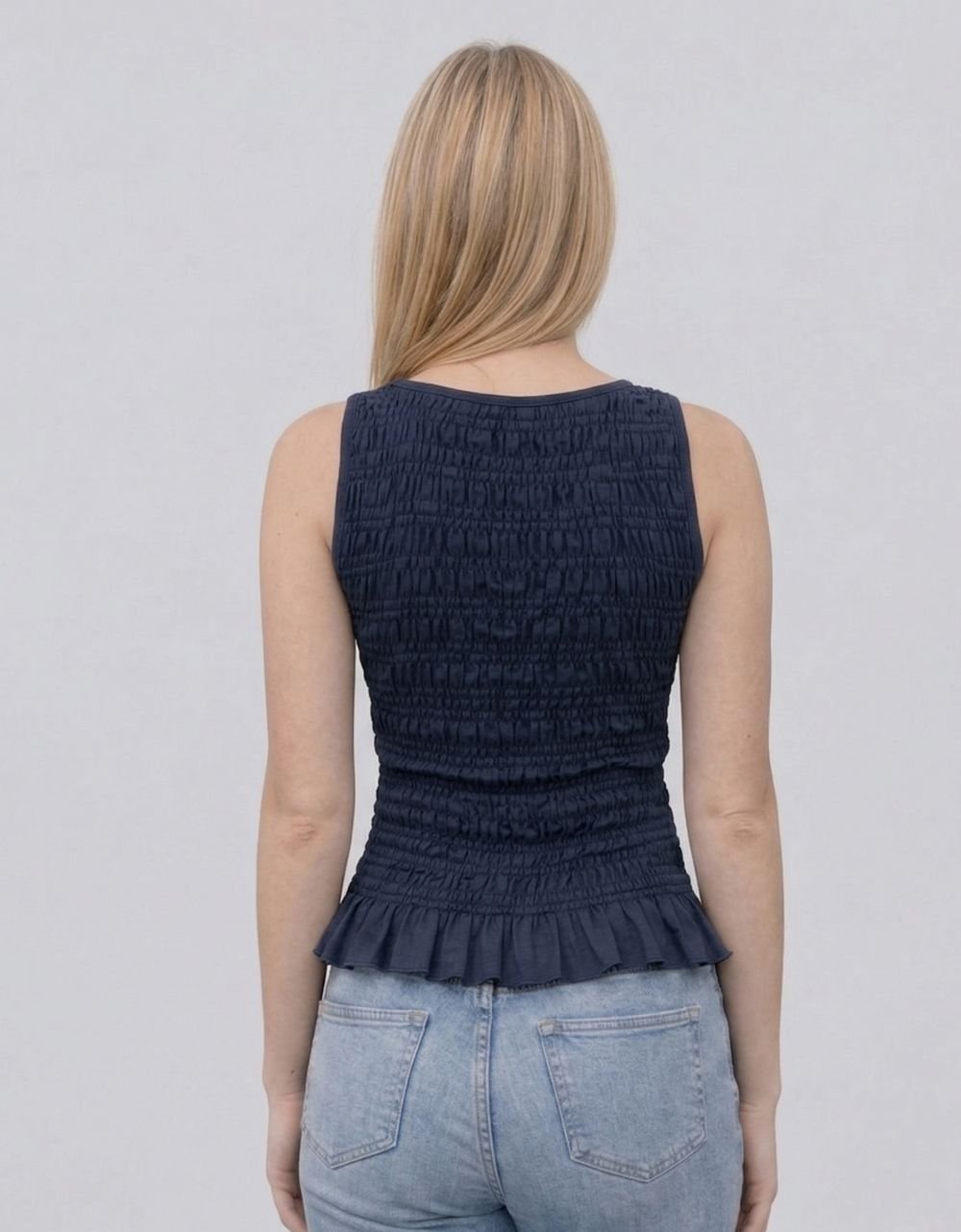 Sleeve less Smocked Top