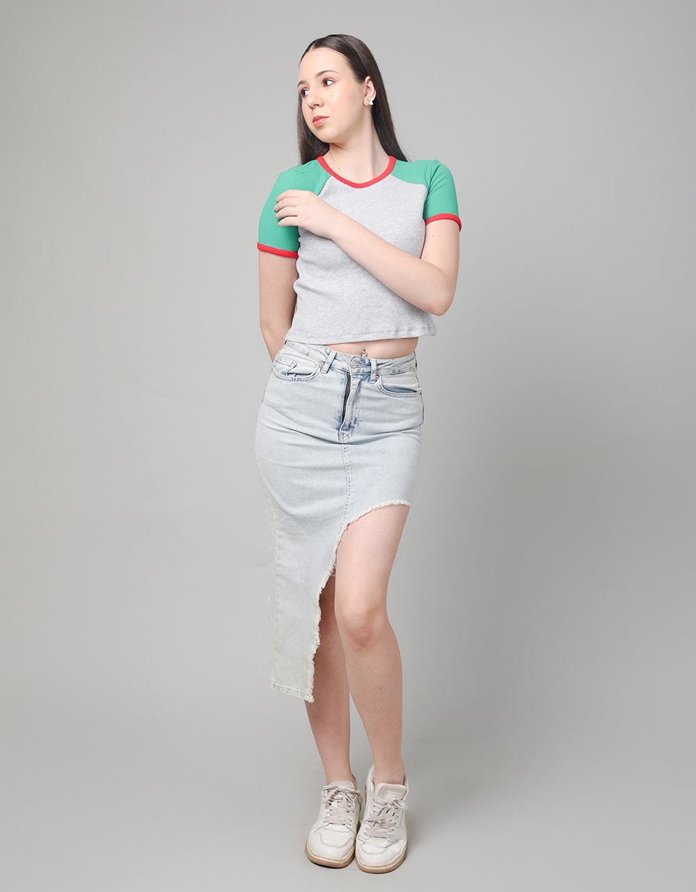 Raglan Sleeve Rib T-Shirt