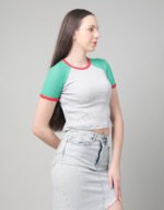 Raglan Sleeve Rib T-Shirt