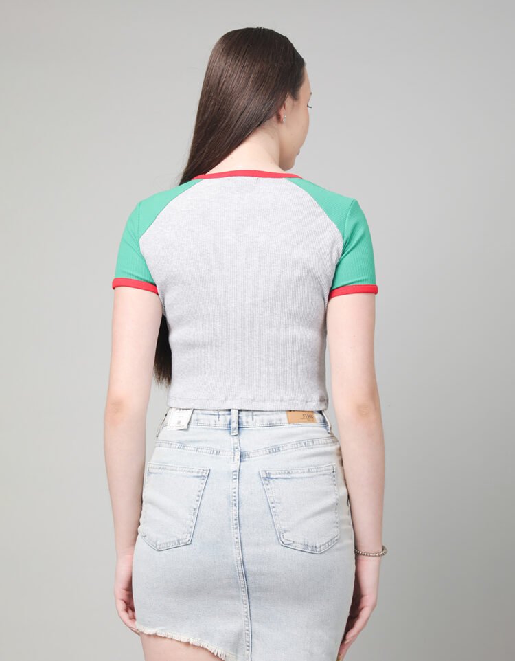 Raglan Sleeve Rib T-Shirt