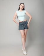Cap Sleeve Fitted Crop Top