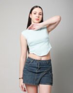 Cap Sleeve Fitted Crop Top