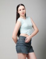 Cap Sleeve Fitted Crop Top
