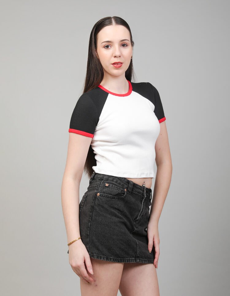Raglan Sleeve Rib T-Shirt