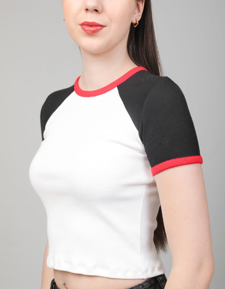 Raglan Sleeve Rib T-Shirt