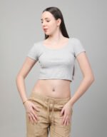 Rib Wide Neck T-Shirt