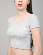 Rib Wide Neck T-Shirt