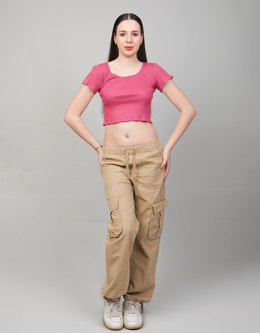 Rib Wide Neck T-Shirt