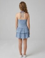Halter Neck Tiered Mini Dress