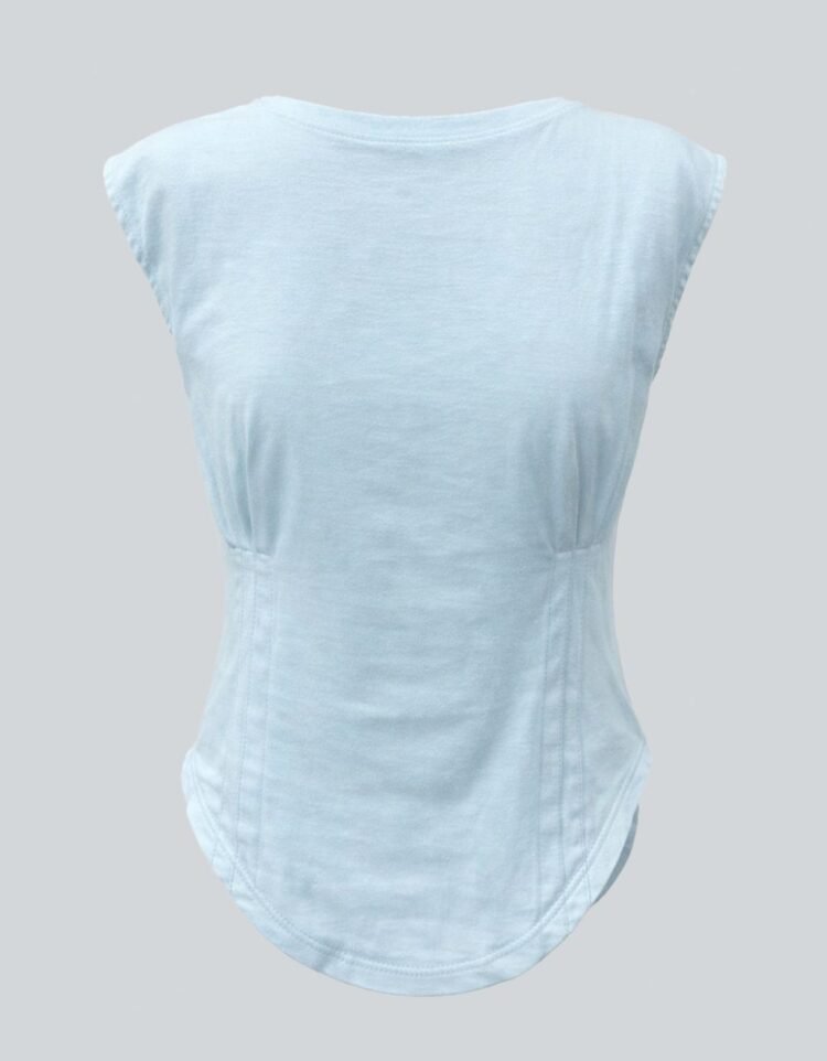 Cap Sleeve Fitled Crop Top