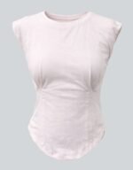 Cap Sleeve Fitted Crop Top