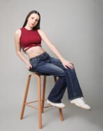 Ribbed Tie-Up Crop Top