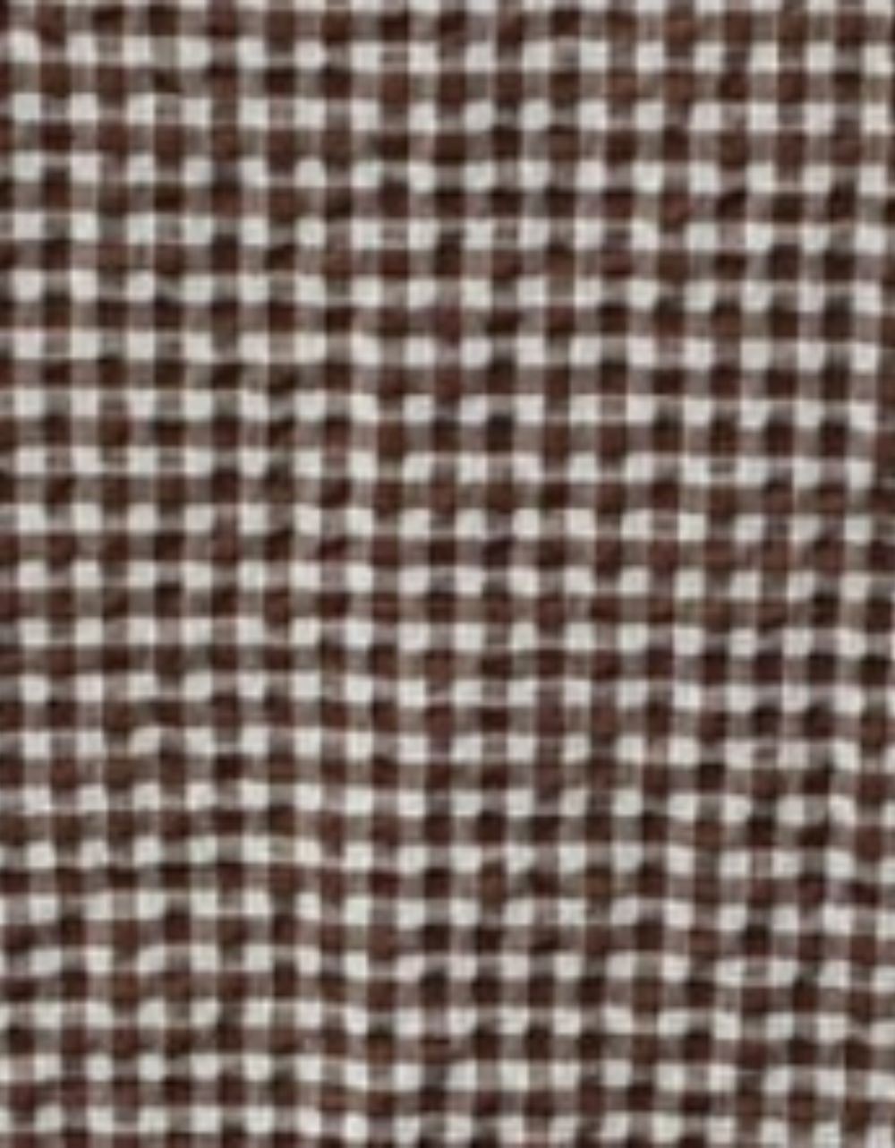 Brown White Gingham Check Dress