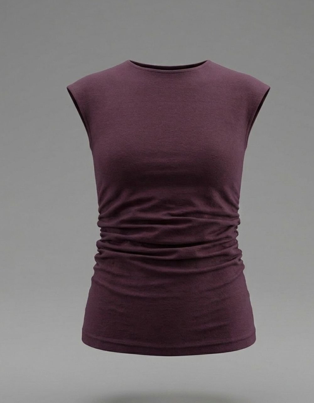 Side Ruched Sleeve Less Top