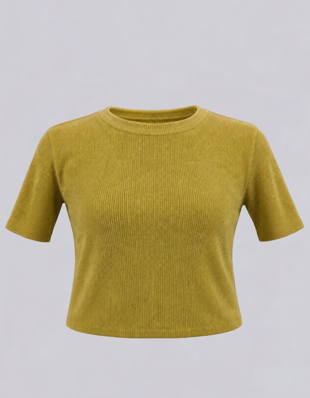 Waffle Knit Crew Neck  Top