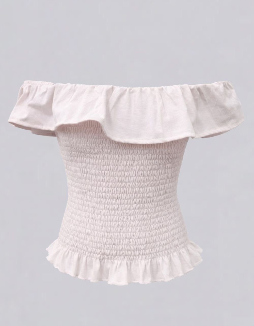 Smocked Off Shoulder Top