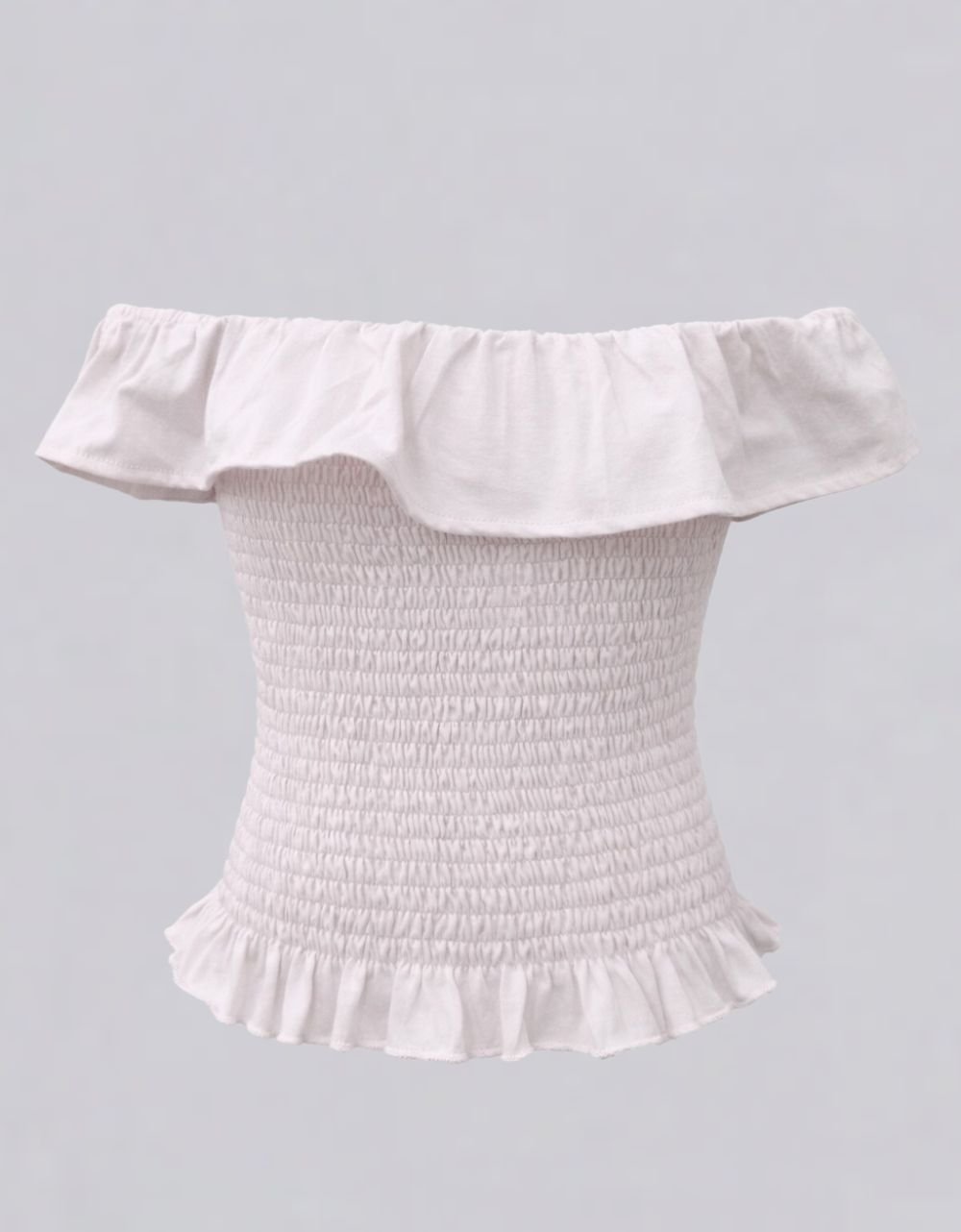 Smocked Off Shoulder Top