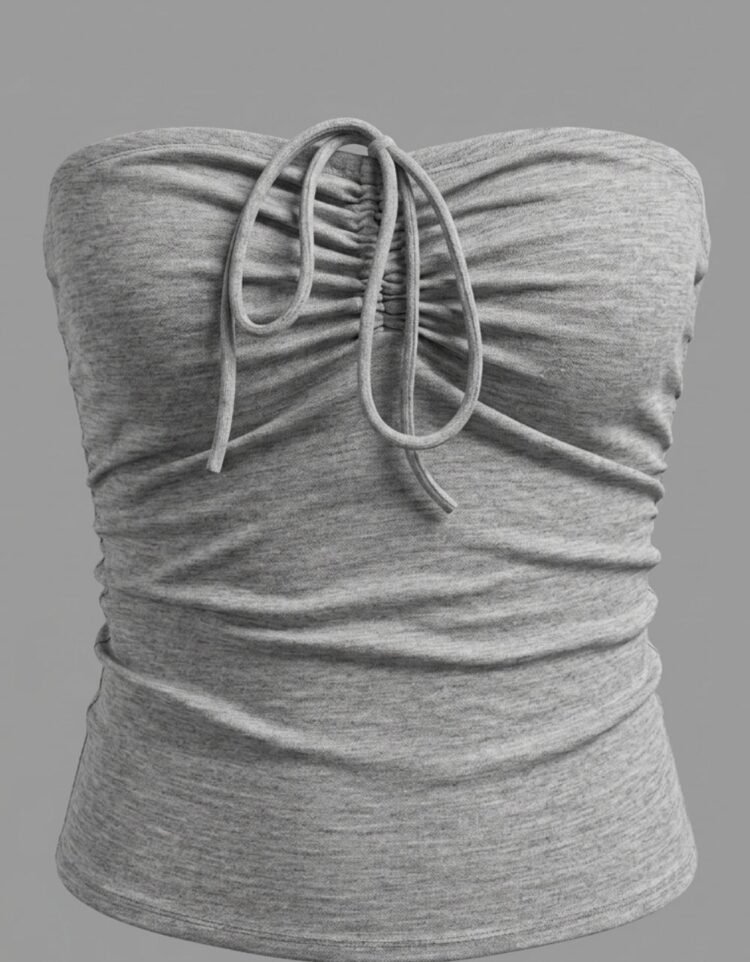Tie Front Bandeau Top