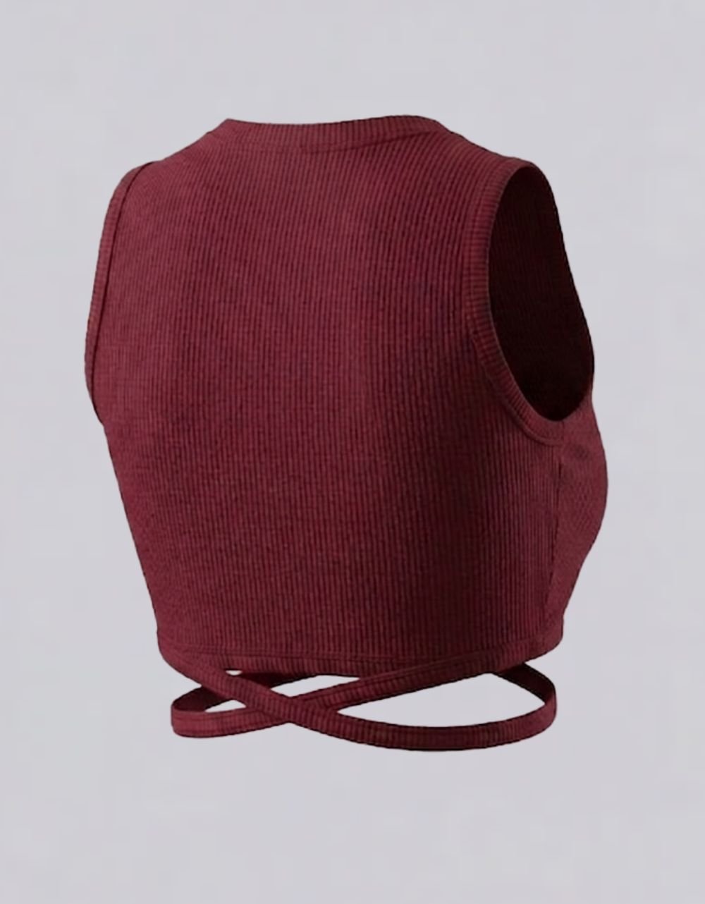 Ribbed Tie-Up Crop Top